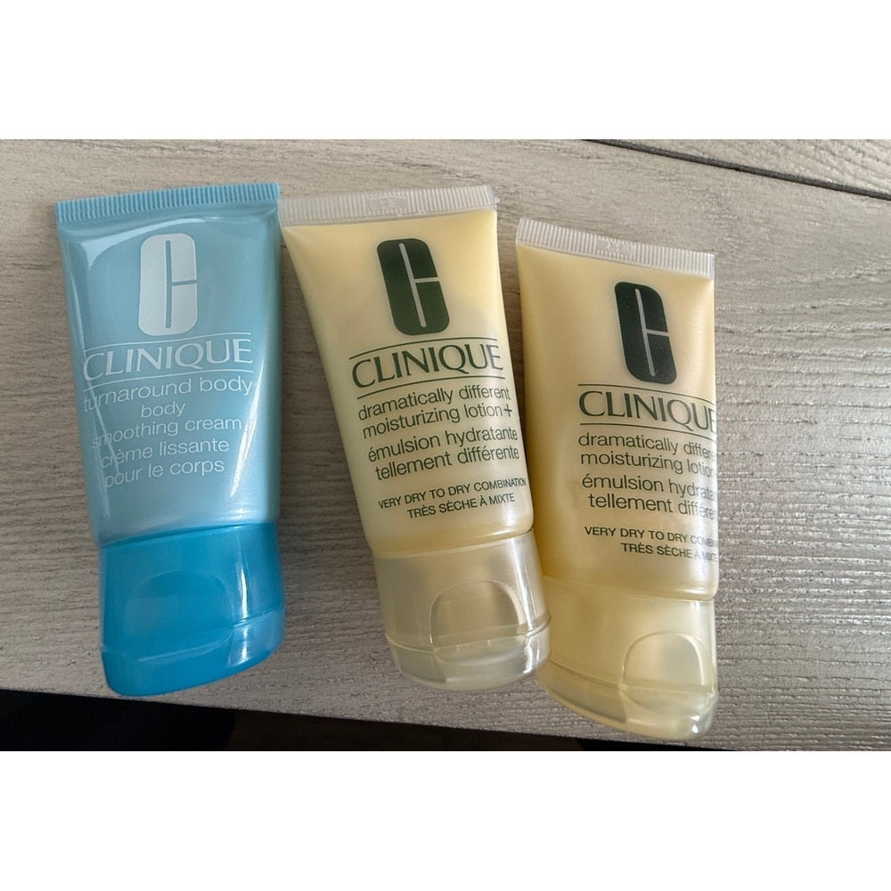 Clinique 3pc Set Dramatically Different Moisturizing Lotion Turnaround Body 1oz‎